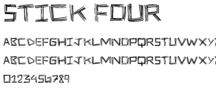 Stick Four font